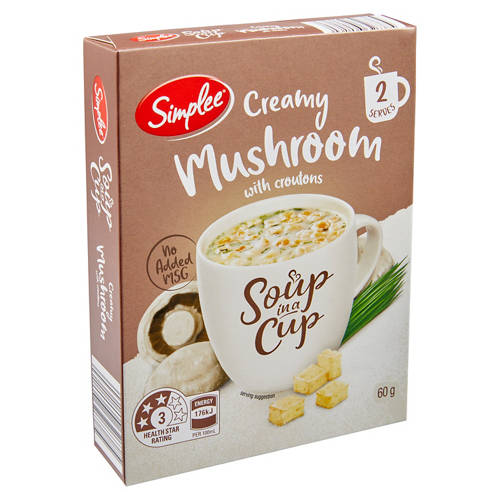 Creamy Mushroom Soup in a Cup 2 Pack 60g